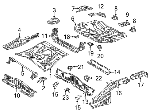 2020 Toyota C-HR Extension Sub-Assembly Diagram for 58306-F4021