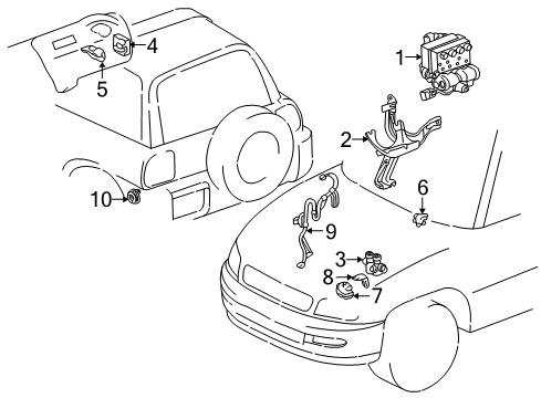 1997 Toyota RAV4 Anti-Lock Brakes Diagram 1 - Thumbnail