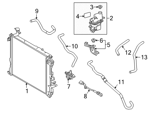 2022 Toyota Camry Inverter Cooling Components Diagram