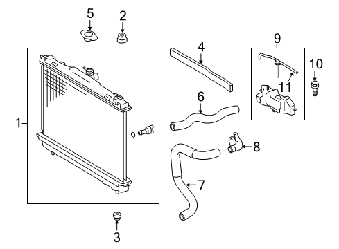 2014 Toyota Camry Radiator & Components Diagram 2 - Thumbnail