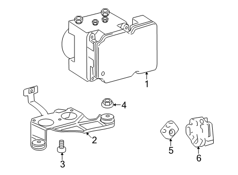 2019 Toyota Sequoia Bracket Assembly, Brake Diagram for 44590-0C060