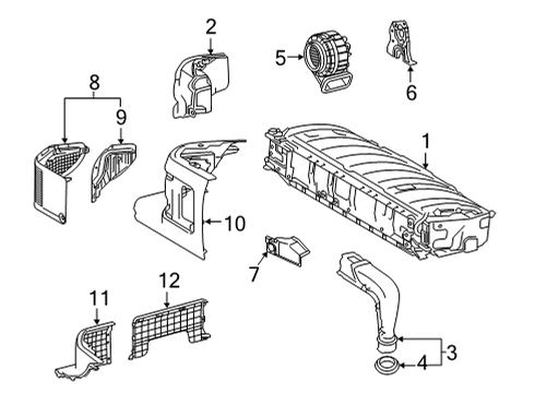 2023 Toyota Venza Battery Assembly, Hv Sup Diagram for G9510-48110