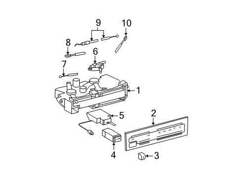 1997 Toyota Tacoma Cluster & Switches, Instrument Panel Diagram 3 - Thumbnail