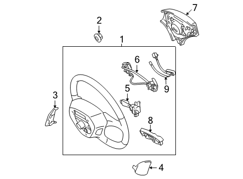 2004 Toyota Solara Wheel Assembly, Steering Diagram for 45100-06800-B0