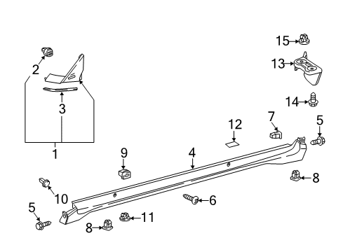 2019 Toyota C-HR Ground Effects Kit, Grommet Screw. Body Kit. Diagram for 90189-06211