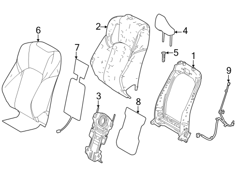 2023 Toyota Crown COVER SUB-ASSY, FR S Diagram for 71073-30S60-A4