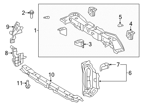 2014 Toyota Yaris Support Sub-Assembly, Ra Diagram for 53202-0D906