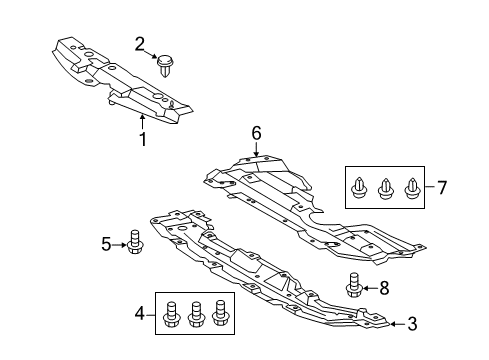 2014 Scion tC Cover, Engine Under Diagram for 51441-12270