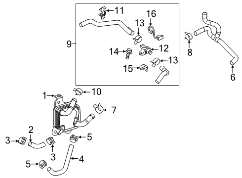 2022 Toyota RAV4 Oil Cooler Diagram 1 - Thumbnail