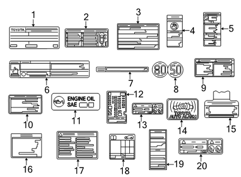 2022 Toyota Sienna LABEL, EMISSION CONT Diagram for 11298-F0231