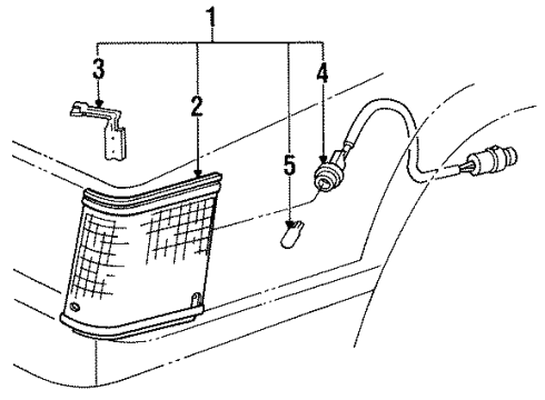 1984 Toyota Camry Socket Diagram for 81615-32050