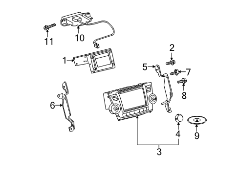 2009 Toyota Highlander Display System, Brown Diagram for 86120-48F30-E0