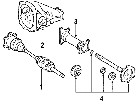 1986 Toyota Pickup Front Axle & Carrier Diagram