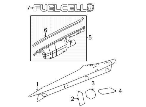 2018 Toyota Mirai Cover Sub-Assembly, Front P Diagram for 60118-62010-B0