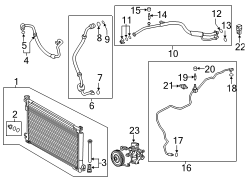 2019 Toyota Corolla EVAPORATOR Sub-Assembly Diagram for 88501-02222