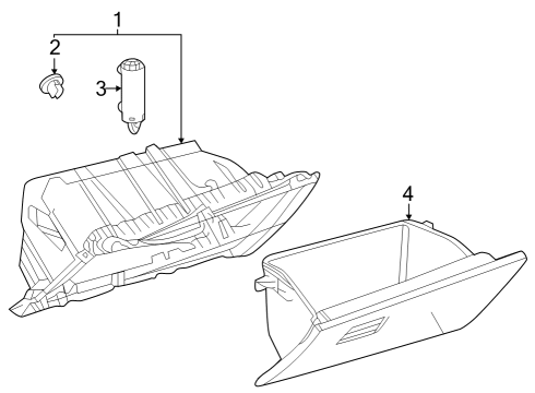 2023 Toyota GR Corolla Glove Box Diagram