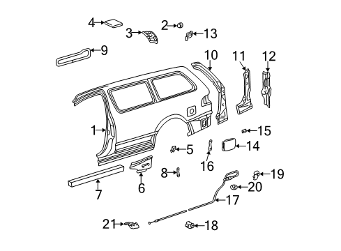 1999 Toyota Sienna Fuel Door Diagram 1 - Thumbnail