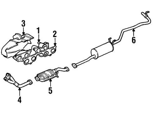 1995 Toyota T100 Exhaust Manifold Diagram 2 - Thumbnail