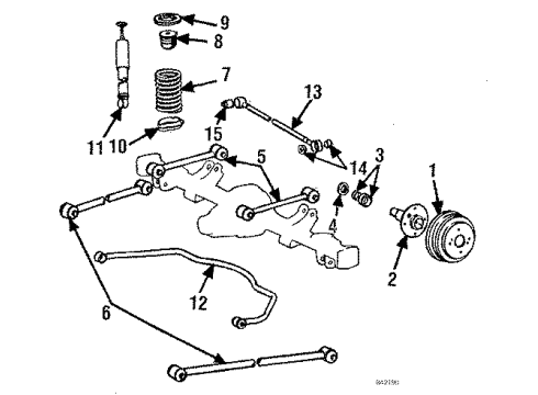 1987 Toyota Corolla Spring, Coil, Rear Diagram for 48231-12280