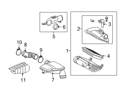 2010 Toyota 4Runner Hose, Air Cleaner Diagram for 17881-75212