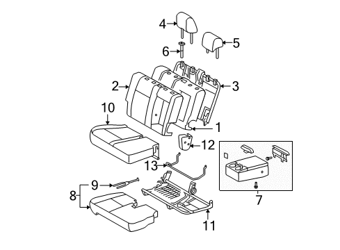 2006 Toyota Tundra Front Seat Components Diagram 5 - Thumbnail