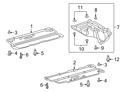 2022 Toyota Corolla Under Cover & Splash Shields Diagram 3 - Thumbnail