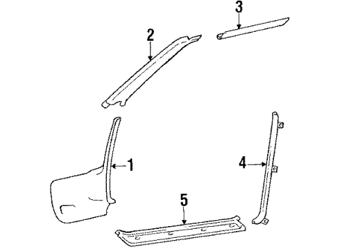 1988 Toyota Supra Interior Trim Diagram 1 - Thumbnail