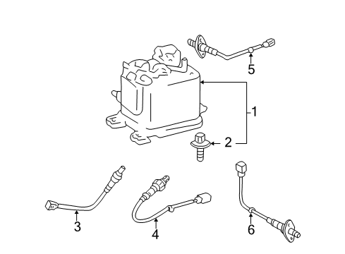 2004 Toyota Tundra Canister Assy, Charcoal Diagram for 77730-0C010