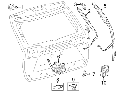 2024 Toyota Grand Highlander BRACKET, BACK DOOR D Diagram for 68947-0E120