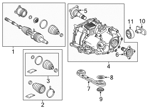 2018 Toyota RAV4 Shaft Sub-Assy, Differential Side Gear Diagram for 41309-28060