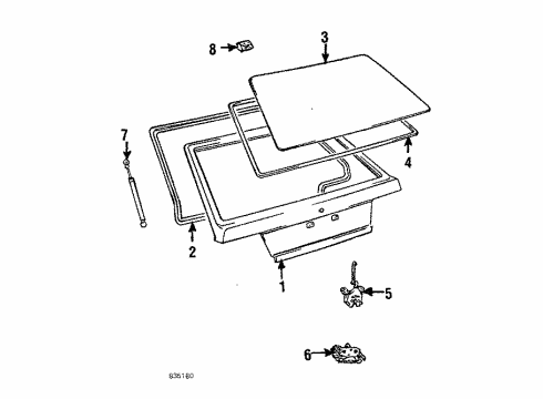 1986 Toyota Tercel Lift Gate Diagram