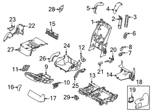 2022 Toyota Sienna Second Row Seats, Body Diagram 6 - Thumbnail