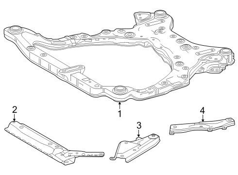 2023 Toyota Crown Strut Bar Mount Bolt Diagram for 90119-06A53