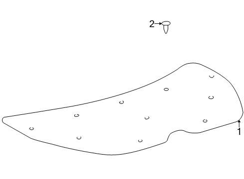 2001 Toyota Prius Interior Trim - Trunk Lid Diagram