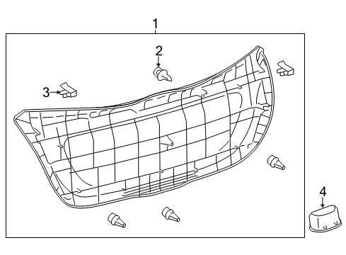 2017 Toyota Yaris Interior Trim - Lift Gate Diagram