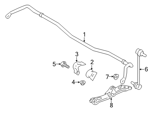 2018 Toyota 86 Stabilizer Bar & Components - Front Diagram