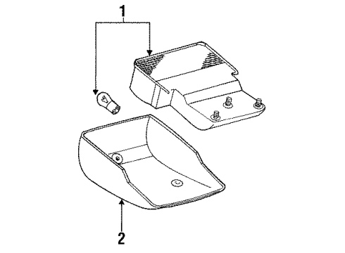 1992 Toyota Celica High Mount Lamps Diagram 2 - Thumbnail