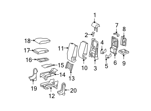 2009 Toyota Tundra Tray, Front Seat Under Diagram for 71753-0C020-B0