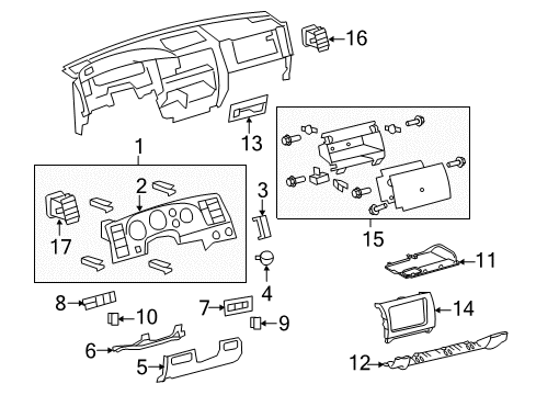 2010 Toyota Sequoia Cover Sub-Assembly, Inst Diagram for 55607-0C010-E0