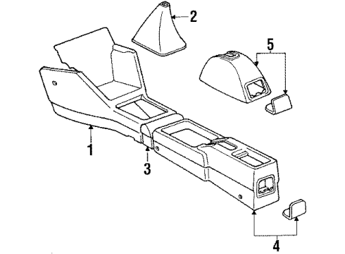 1988 Toyota Tercel Center Console Diagram 3 - Thumbnail