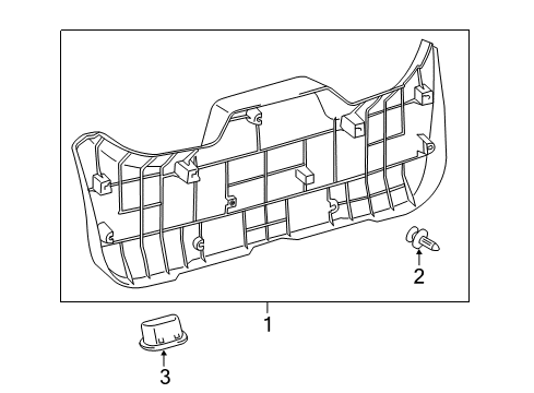 2015 Scion iQ Interior Trim - Lift Gate Diagram