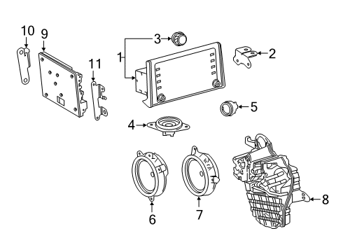 2021 Toyota RAV4 Prime Receiver Assy, Radio Diagram for 86140-0R380