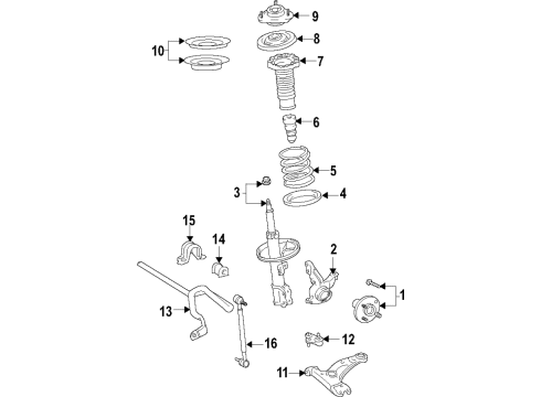 2021 Toyota RAV4 Prime INSULATOR, Front Coil S Diagram for 48157-06220