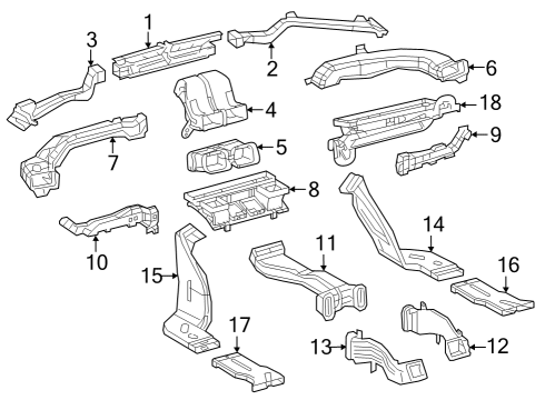 2024 Toyota Camry Duct, Air, Rr Diagram for 87212-06140