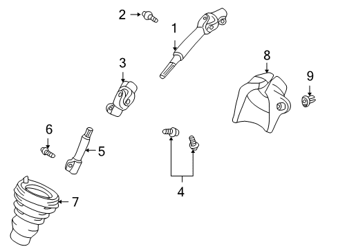 2004 Toyota Echo Shaft & Internal Components Diagram 1 - Thumbnail