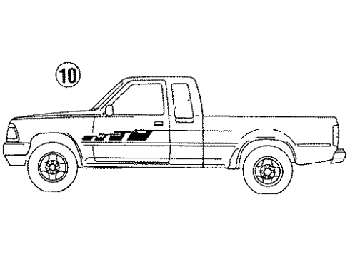 1992 Toyota Pickup Stripe Tape Diagram 4 - Thumbnail