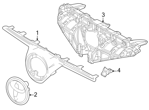 2023 Toyota Corolla Cross GARNISH, FR BUMPER Diagram for 52711-0A020