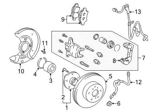 2001 Toyota Prius Hose, Flexible Diagram for 90947-02C52