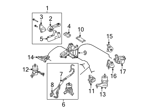 2010 Toyota Highlander Engine & Trans Mounting Diagram 5 - Thumbnail