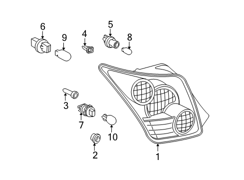 2005 Scion xA Combination Lamps Diagram